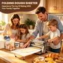 Folding Dough Sheeter Machine, 12" Manual Stainless Steel Dough Roller