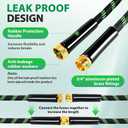Garden Hose 100 ft Water Hose Flexible Non-Expandable Outdoor Heavy Duty Lightweight Leakproof Kink-free flex Watering Hose Pipe with Nozzle for 3/4 inch Fitting Yard Lawn Outside Car Wash