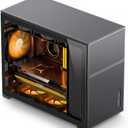 JONSBO D31 MESH Black Micro ATX Computer Case, MATX/ITX Mainboard/Support RTX 4090(335-400mm) GPU 360/280AIO,Power ATX/SFX: 100mm-220mm Multiple Tool-Free Design,Black
