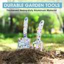 WORKPRO Aluminum Garden Tool Set, 4PCS Heavy Duty Hand Garden Tools with Box Include Trowel, Rake, Pruner, Garden Gloves, Garden Gifts
