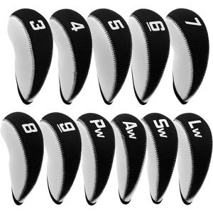 Golf Iron Covers for Golf Clubs Neoprene Golf Iron Cover Set 11pcs/10pcs Golf Iron Headcovers Golf Club Head Covers Fit All Brands