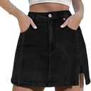 Angerella Skorts Skirts for Women Denim Mini Skirt High Waisted Jean Shorts Stretchy Denim Skirts 2XL