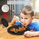 Berglander Plastic Plates Set of 12 Pieces 10", Mutil Color Reusable and Unbreakable Flat Dinner Plates, Salad Plates, Pasta Bowls, Dishes Set Easy to Carry for Home, Garden, Picnic, Camping