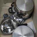 Old Dutch 1515 12 Pc Stainless Steel Kitchen Tools Cookware Sets, Black