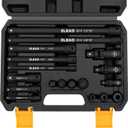 18-Pieces Impact Socket Extension Set: 1/4", 3/8" & 1/2" Drive Socket Extension Bar, Socket Adapter Set, Swivel Universal Joints & Impact Coupler