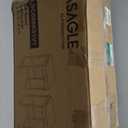 VASAGLE EKHO Collection - Bar Stools Set of 2, Counter Height Bar Stools, Synthetic Leather with Stitching, Mid-Century Modern Counter Stools, 26-Inch Tall, Kichen Home Bar Dining Room, Caramel Brown