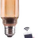 Smart WiFi Decorative LED Light Bulb, 3.8W Amber RN Vintage Edison LED Bulb, ST64/ST19, Dimmable Soft Warm 2000K, E26 Base, No Hub Required, Compatible with Alexa and Google Home Assistant