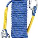 X XBEN Outdoor Climbing Rope 10M(32ft) 20M(64ft) 30M(96ft) 50M(160ft) 70M(230ft) 152M(500FT) 352M(1000FT) Static Rock Climbing Rope for Escape Rope Ice Climbing Equipment Fire Rescue Parachute (Blue)