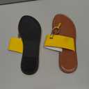 Verdusa Women's Summer Colorblock Thong Sandals Open Toe Slip on Slippers 40