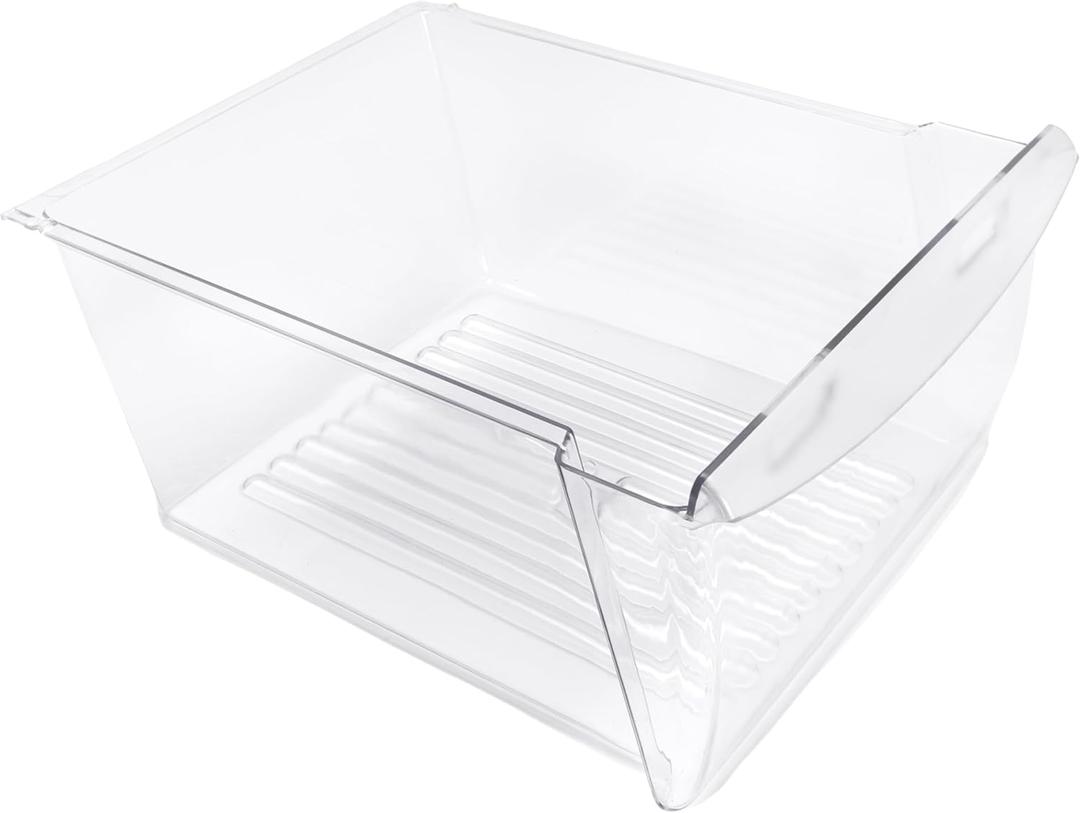HECASA 240351061 Upper Crisper Pan Compatible with Frigidaire Refrigerator Freezer Crisper Drawer Replacement for 240351005 240351062 Plastic (PC) Clear