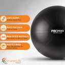 SmarterLife PRO MAX Exercise Ball Yoga, Stability & Balance Trainer for Core Workouts, Fitness, Physical Therapy, Pregnancy & Office Chair Support Anti-Slip, Anti-Burst, 55 cm