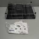 MOUKABAL Dish Drying Rack, Dish Rack, Stainless Steel Dish Racks for Kitchen Counter, Dish Drainer with Removable Utensil Holder, Drainboard (Black,Stainless Steel,13''W x 17''L)