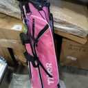 Golf Clubs for Women Left Handed 7-Piece Complete Set with Driver Hybrid 7 Iron 9 Iron Sand Wedge Putter Stand Bag - Beginner Women's Golf Set Pink (L 1# (Driver): 12°, 58°, 320g, 44",  UT (Hybrid): 24°, 60°, 370g, 39",  7# (Iron): 34°, 62°, 394g, 36.5",  9# (Iron): 42°, 63°, 406g, 35.5",  SW (Sand Wedge): 54°, 64°, 412g, 34.5",  Putter: 0°, 70°, 516g, 33.5")