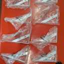 8-Piece Metal L Shaped Wall Shelf Bracket Rack Support 200x120x2mm Black