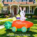 6FT Inflatable Bunny Outdoor Decorations, Inflatables Decorations Blow Up Yard with LED Colored Lights, Inflatable Toys for Indoor Outdoor Lawn Yard Garden Decor