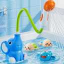 Baby Bath Shower Head Toys for Kids, Bath Toys for Infants with Elephant Water Pump for Kids 2-4, 3 Pack Wind-up Pool Toys for Kid, Bathtub Toys 18-24 Months Toddlers Boys Girls