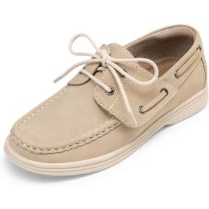 DREAM PAIRS Boys Dress Shoes Boat Shoes Slip on Loafers Casual School Shoes (Toddler/Little Kid/Big Kid),Size 6 Big Kid,Khaki,KKUMLS2502