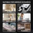 Automatic Soap Dispenser, Automatic Soap Dispenser Touchless, Kitchen & Bathroom, 3 Adjustable Volume for Liquid Soap, Water-Resistant, Hotel, Restaurant and School, Clog-Free, Stainless Steel
