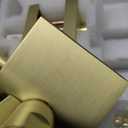 Goldenwarm Gold Exterior Door Lock Set, Zinc-Alloy Brushed Gold Front Door Handle with Lock and Deadbolt, Heavy Duty Square Exterior Door Handle with Deadbolt - 1 Pack