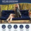 Porch Swing Cushions, Outdoor Swing Cushion for Patio Furniture, 2-3 Seater Replacement Cushion with Ties, Blue