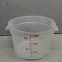 Cambro Camware Bundle 6 &12 Quart Translucent Round Food Storage Containers with Lids and Free Scraper