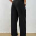 Trendy Queen Womens Sweatpants Baggy Athletic Joggers with Pockets Lounge Pants (Black, S)