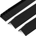 Sasylvia 10 Pcs Wall Corner Protector Guards, 1 x 1/2 x 36 Inches Avoid Scratching Scuffs, Black Vinyl Corner Trim Molding, Ease Install & Cleaning for Door Countertop Furniture Cabinet Protection