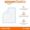 Amazon Basics Puppy Pads with Quick-Dry 5-Layer Leak-Proof Design for Potty Training, X-Large Size 28 x 34 Inch, Pack of 40, Blue & White