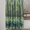 HD Designs Fabric Shower Curtain - Underwood Lodge, 70 x 72 inches 