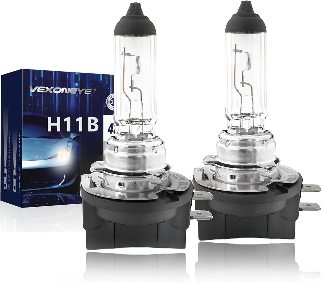 H11B Halogen Headlight Bulb, H11B 12V 55W 4300K High/Low Beam Warm White Head Lights,long life