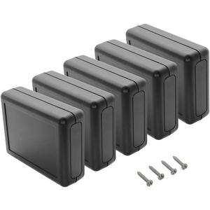 LeMotech 5 Pieces ABS Plastic Electrical Project Case Power Junction Box, Project Box Black 3.5 x 2.8 x 1.1 inch (90 x 70 x 28 mm)