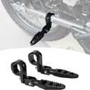 CHANGCHENG Motorcycle Rear Passenger Foot Pegs CNC Aluminum Alloy-Second Generation Foot Pedal Bracket Rest Footpeg for CT125 Trail 125 Hunter Cub Black