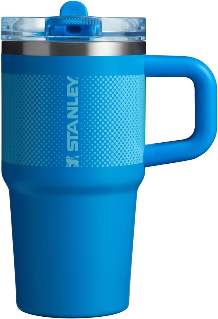STANLEY Quencher ProTour Flip Straw Tumbler with Leakproof Lid 20 oz | Built-In Straw and Handle | Cup Holder Compatible for Travel | Insulated Stainless Steel Cup | BPA-Free | Azure Fade