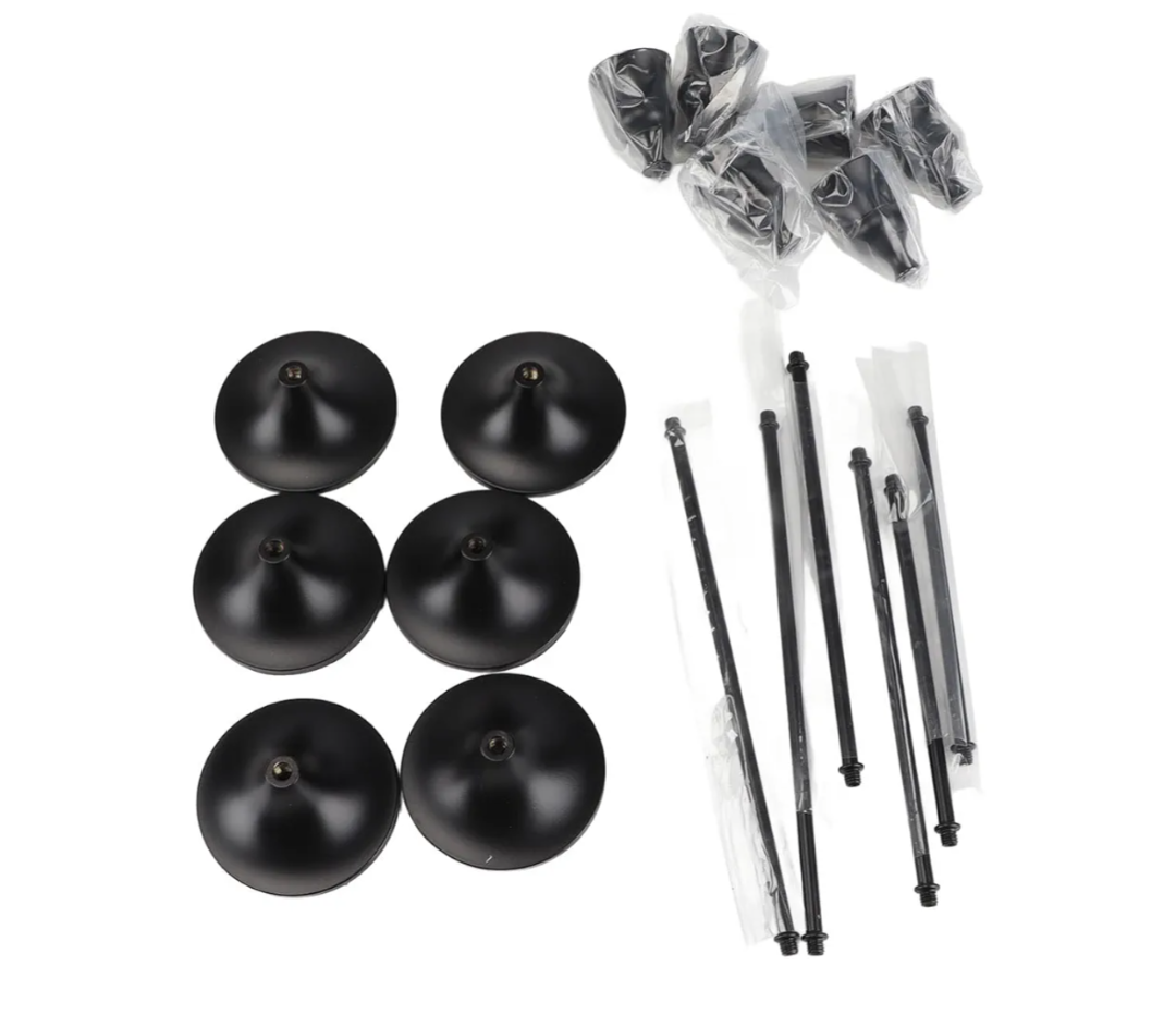 Aramox 3 Piece Candle Holder Set, Vintage Metal with Weighted Anti-Tip Base, Black, Iron and Aluminum, Different Heights, for Wedding Party Home Decor