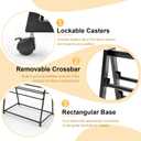 15 Tier Ribbon Organizer, 31.4in Double-Sided Metal Scarf Display Rack