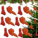 Yinder 12 Pcs Christmas Chicken Wing Ornaments, Chicken Wing Food Ornaments for Christmas Tree Hanging Fried Fake Leg for Xmas Party Decorations