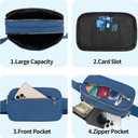 2 x Fashion Fanny Bag-Waist Pack With Adjustable Belt Bag-Unisex Crossbody Pack For Travel Running Hiking-Blue