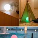 Mr.Go 6-inch RGB Color-Changing LED Globe Orb Light w/Remote, Mood Lamp Kids Night Light, 16 Dimmable Colors & 4 Modes, Battery & AC Adapter Power, Home Bedroom Patio Pool Decorative Lighting