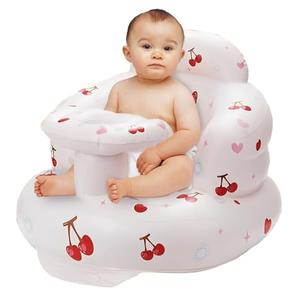 Inflatable Baby Seat for Babies Toddlers Floor Chair Sitting Up Pump Blow Up for Infant Ages 3 6 12 18 24 36 Months Boys Girls Sofa Toys Activity Christmas Stocking Stuffers (Lovely Cherry)
