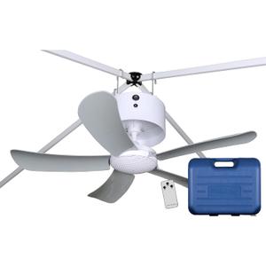 Canopy Fan Portable, Rechargeable Ceiling Fan for Canopies, Gazebos, Pergolas + more! 6-Hour Run Time, 31 Diameter Blades, Easy Install w/out Tools, Remote Control, Travel Case included