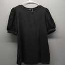LILLUSORY Womens 2025 Summer Sweater Top Short Sleeve Blouses Dressy Casual Shirts Business Tops Cute Vacation Tunic M