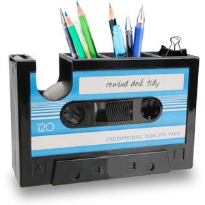 YXQ Fun Tape Dispenser Novelty Unique Pen Dispenser Cool Retro Desk AccessoriesBlue