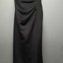 Crepe Sculpted Neckline Sheath Dress, Size: 6P, Black