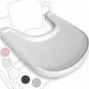 High Chair Tray Compatible with Stokke Trip Trap Chair, Matte White - Ergonomic Curved Design - BPA-Free, Easy to Assemble
