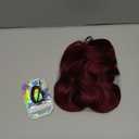 BARSDAR Burgundy Red Ponytail Extension - 16 Inch Wavy Drawstring Ponytail Hair Extensions for Women - Voluminous Natural Looking Synthetic Clip in Pony Tails Hairpieces - Burgundy