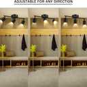 BoostArea LED 3 Light Track Lighting Kit, Black 3 Way Ceiling Spot Lighting, Flexibly Rotatable Light Head for Kitchen, Living Room, Bedroom, GU10 Bulb Not Included