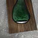 Wood and Glass Inlay Vases Farmhouse Wooden Glass Flower Vase Solid Wood Glass Vase Home Decor Vases for Centerpiece (9.29 Inches)