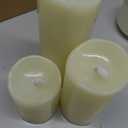 Outdoor Flameless Candles with Remote Timer - Waterproof Realistic Flickering LED Pillar Electric Battery Operated Fake Candle for Holiday Home Wedding Fireplace Decor - Ivory 3 Pack (D3H468)