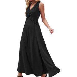 Wedding Guest Dresses for Women 2025 V Neck Formal Dresses for Women Sleeveless Evening, Size L