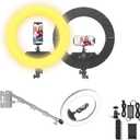18 inch Ring Light Kit,55W,NO Wall Mount Triangle Boom Arm (18)